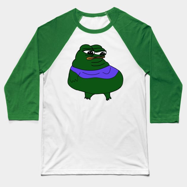 Fat Pepe Baseball T-Shirt by TheMemeLord